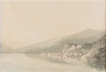 Klášter ve Villa Giulia, jezero Como, datum neznámé (akvarel na papíře)