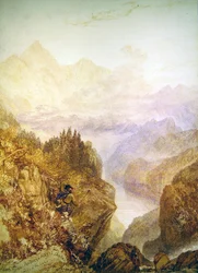 Glen Artney, asi 1820 (akvarel na papíře)