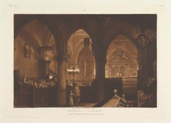 Interiér kostela Liber Studiorum, část XIV, deska 70, 1. ledna 1819.