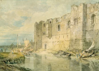 Newark-upon-Trent, kolem roku 1796 (akvarel přes grafit na papíře)