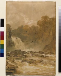 The Fall Of The Clyde (inkoust na bílém papíře)