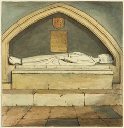 Památník Roberta, hraběte z Gloucesteru, v South Aisle of St James