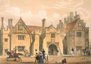 Rytířský trénink, Compton Wynyates, Warwick, polovina 17. století.