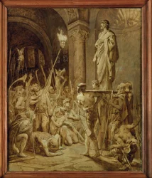 Clovis, franský král (malba na plátně)