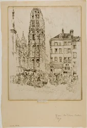Květinový trh a máslová věž, Rouen