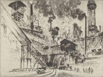 Ústí dolu, Ruhrort u Oberhausenu, 1910.