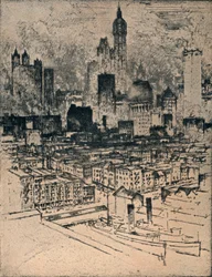 New York z Brooklynského mostu, c1908