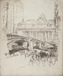 The Approach to the Grand Central, New York, 1919.