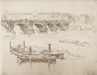 Waterloo Bridge a Somerset House, 1905.