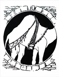 Ilustrace zobrazující velblouda od Rudyarda Kiplinga (rytina)