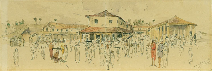 Rybí trh v Point de Galle na Cejlonu (Srí Lanka)