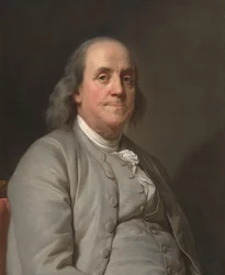 Benjamin Franklin (1706-1790), asi 1785 (olej na plátně)