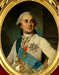 Portrét Ludvíka XVI. (1754 - 1793), krále Francie. Obraz Josepha Siffreda Duplessise (1725-1802) (Joseph-Siffred, Joseph Siffrede, Joseph-Siffrede, Joseph Siffrein, Joseph-Siffrein)
