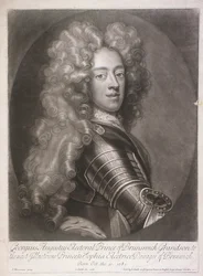 Oválný portrét Jiřího II., krále Velké Británie, 1706