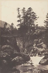 Cauterets, most Španělska, 1853.