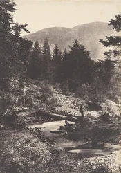 Torrent z vodopádu Demoiselles, Bagnères de Luchon., 1853.