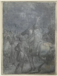Vojevůdce na koni s dalšími jezdci, Skupina podobných ilustrací s rytíři a jezdci (název série)