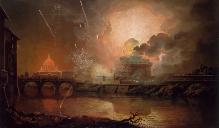Ohňostroj na Castel Sant Angelo, 1774-1778.