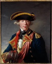 Portrét Jamese Cooka (1728 - 1779), britského mořeplavce kolem 1766 - 1768. Malba od Josepha Wrighta z Derby (1734 - 1797). Kansas City Museum Of Art