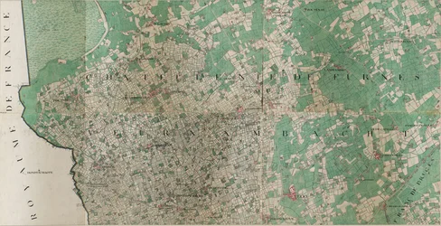 Mapa Loo - Lo, Belgie od Josepha de Ferrarise (1726 – 1814)