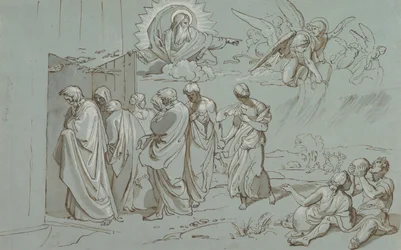 Bůh povolává Noema a jeho rodinu do archy, 1827.