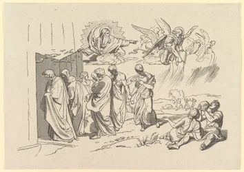 Bůh povolává Noema a jeho rodinu do archy, 1827.