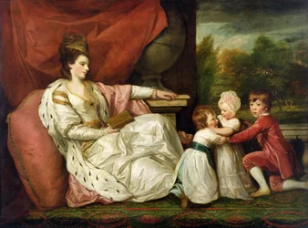 Charlotte Grenvillová (lady Williams-Wynnová) a její děti, asi 1788 (olej na plátně)