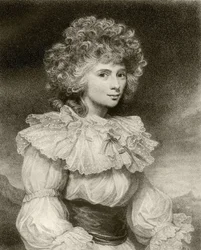 Elizabeth Cavendish, vévodkyně z Devonshire, vyryl F. Bartolozzi, z 