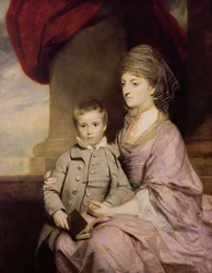 Elizabeth Herbert, hraběnka z Pembroke (1737-1831) a její syn George, Lord Herbert (1759-1827) 1764-67