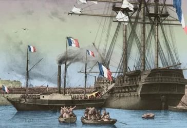 Napoleonova rakev přijíždí do Cherbourgu