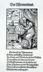 Astronom s veršem Hanse Sachse, nakl. Frankfurt 1568