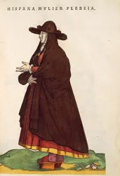 Španělská rolnice. Od The Habits of the Principal Peoples, od Josta Ammana
