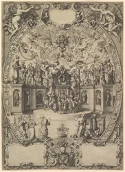 Apoteóza císaře Maxmiliána II., 16. století.