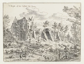 Zámek Leuven, 1675 (pero a inkoust na papíře)