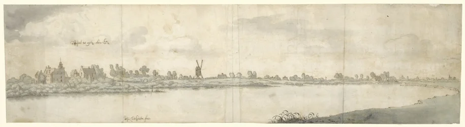 Pohled na Kasteel Ooij, poblíž Nijmegen, Severní Brabantsko
