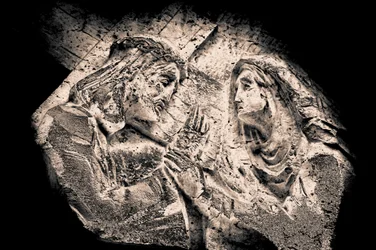 Ježíš a Maria, z cyklu Křížová cesta 2015 (fotografie)