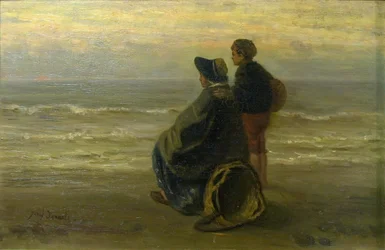 Matka a dítě na pobřeží, c. 1890.