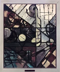 Láhev Bordeaux (olej na plátně, 20. století)