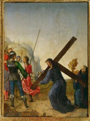 Kristus nesoucí kříž (malba na dubovém dřevě)