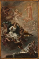 Studie pro "Nanebevzetí Panny Marie" pro San Augustín, Sevilla