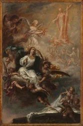 Studie k Nanebevzetí Panny Marie pro San Augustín, Sevilla, c. 1670-1672.