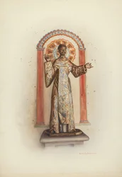 Socha Santo pravděpodobně sv. Dominik, 1941.