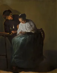 Muž nabízející peníze mladé ženě, 1631