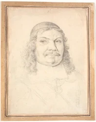 Portrét holštýnsko-gottorpského kancléře Johana Adolpha Kielmana von Kielmanseck (1612-1676). Obličej poprsí vpravo
