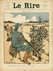 Ilustrace Abel Faivre (1867-1945) pro obálku Le Lire, 25/12/09 - Perplexit - Venkov, volný čas, lovec