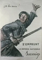 "Budeme je mít", plakát k druhé půjčce Národní obrany, cca 1915