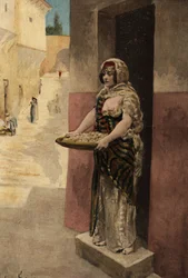 Dido (Didon) prodává mechy. Pantagruel. Ilustrace Jules Garnier. V knize "Rabelais a dílo Julese Garniera".