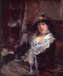 Portrét Madame Jeanne Samary (olej na plátně)