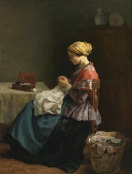 Jules Breton, 1868 - Malá švadlenka