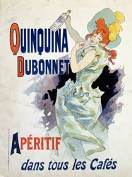 Reklamní plakát pro Quinquina Dubonnet - od Julese Chereta